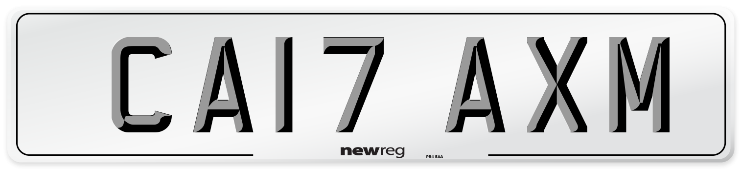 CA17 AXM Number Plate from New Reg